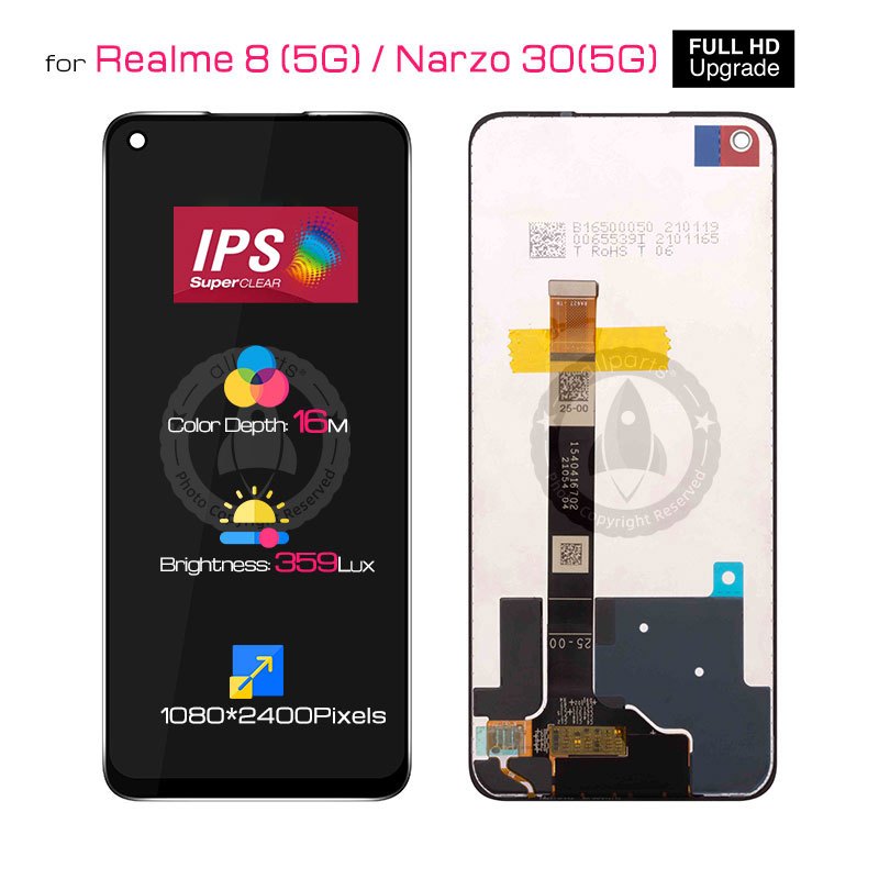 Allparts Display For Oppo Realme 8 5G Lcd Touch Screen Replacement RMX3241