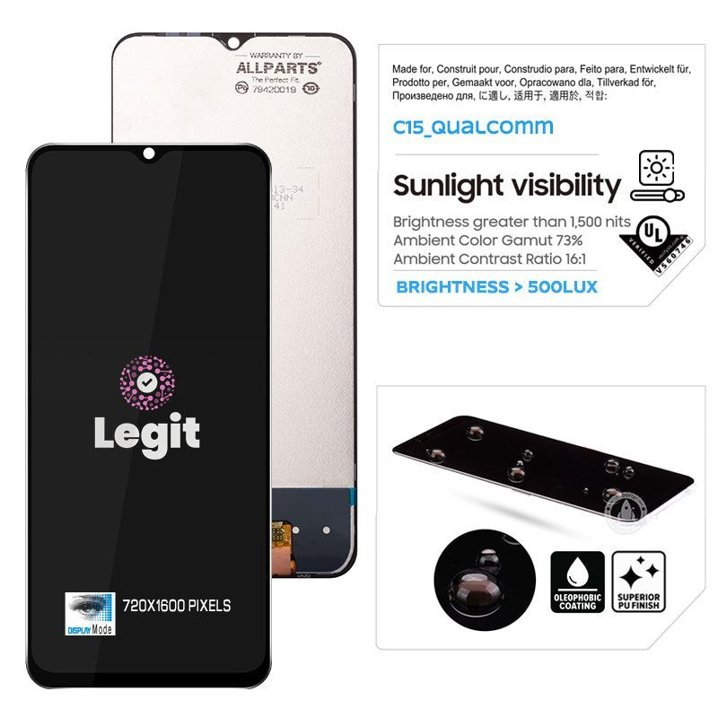 6.5 Display for OPPO Realme C15 Qualcomm Edition LCD Touch Screen Digitizer Replacement RMX2195