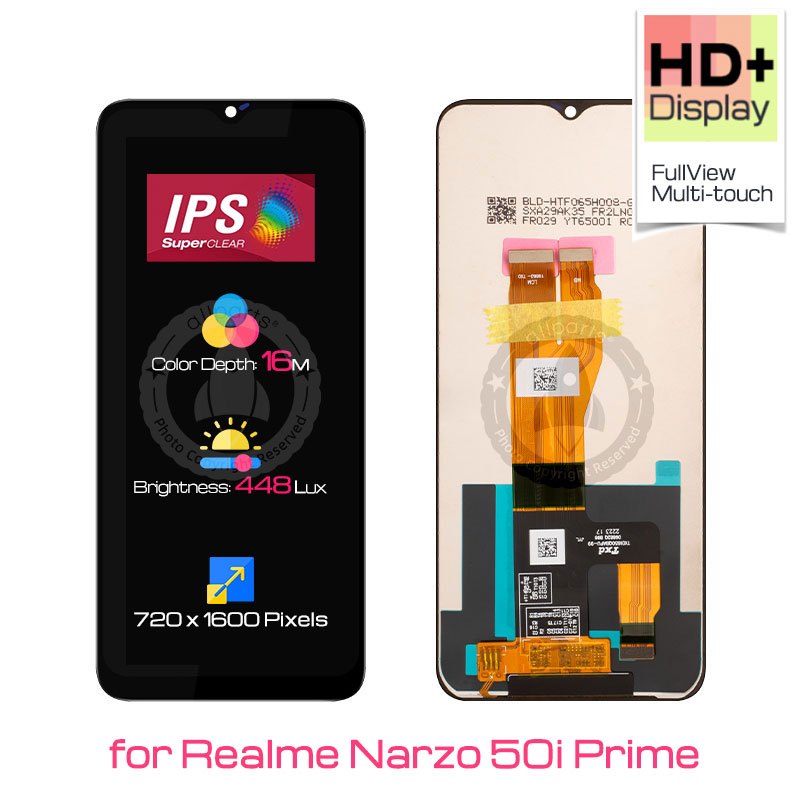 ALLPARTS Display for OPPO Realme Narzo 50i Prime LCD Touch Screen Digitizer Replacement