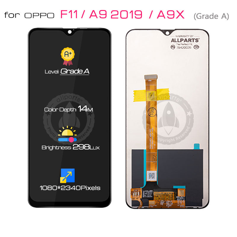 ALLPARTS 6.53'' Display for OPPO F11 LCD Touch Screen Replacement