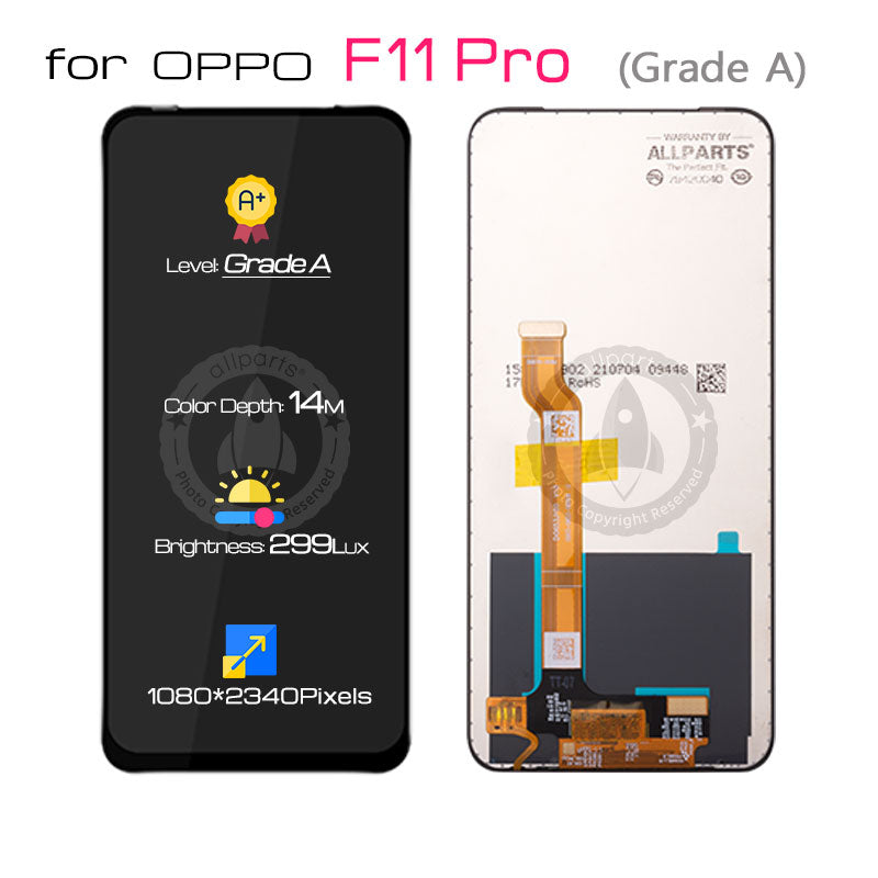 ALLPARTS 6.53'' Display for OPPO F11 Pro LCD Touch Screen Replacemen