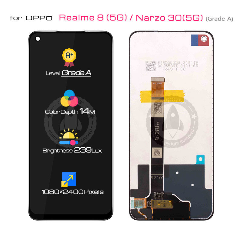Allparts Display For Oppo Realme 8 5G Lcd Touch Screen Replacement RMX3241