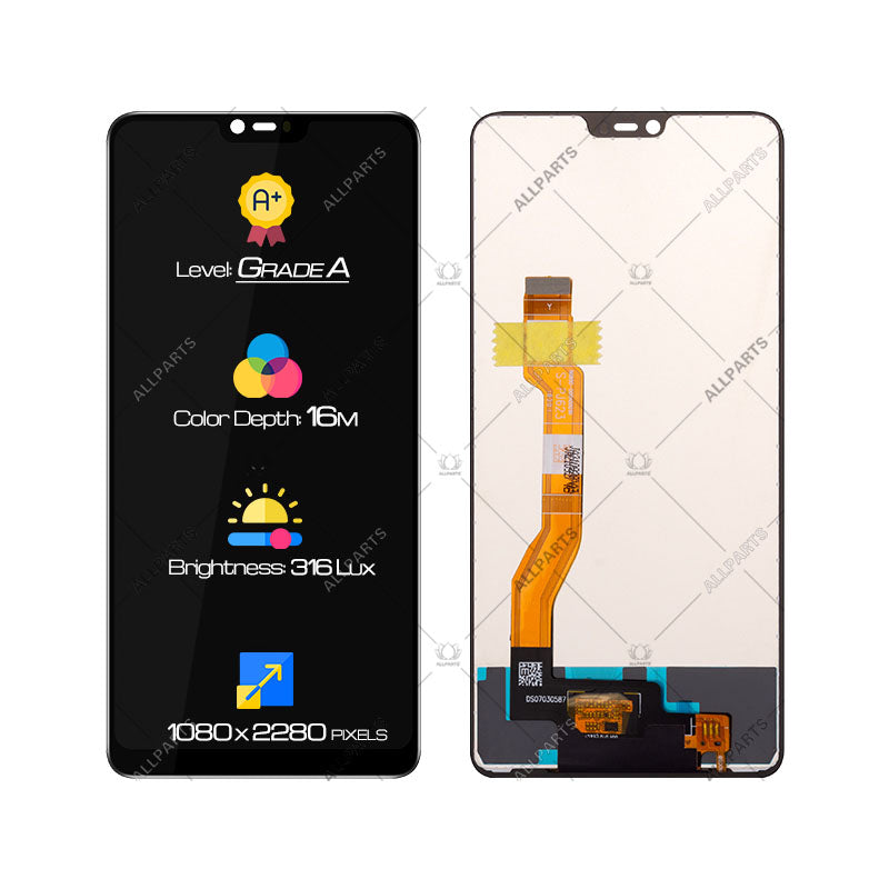 Allparts 6.23 Inch Display For Oppo F7 Lcd Touch Screen Digitizer Replacement
