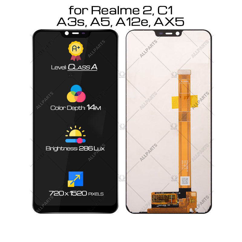 Allparts Display For Oppo A3s A12e Lcd Touch Screen Replacement