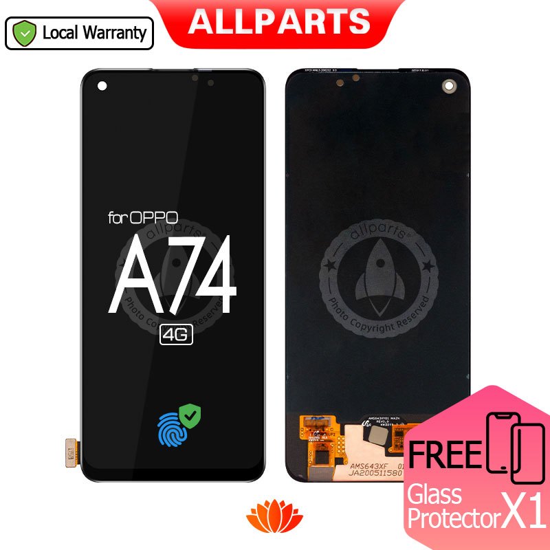 Allparts 6.43" Display For OPPO A74 4G Lcd Touch Screen Digitizer Replacement