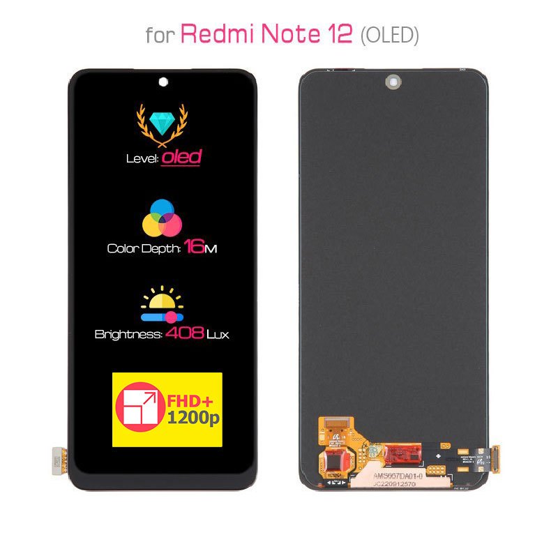 ALLPARTS Display for XIAOMI Redmi Note 12 4G 5G Poco X5 LCD Touch Screen Digitizer Replacement