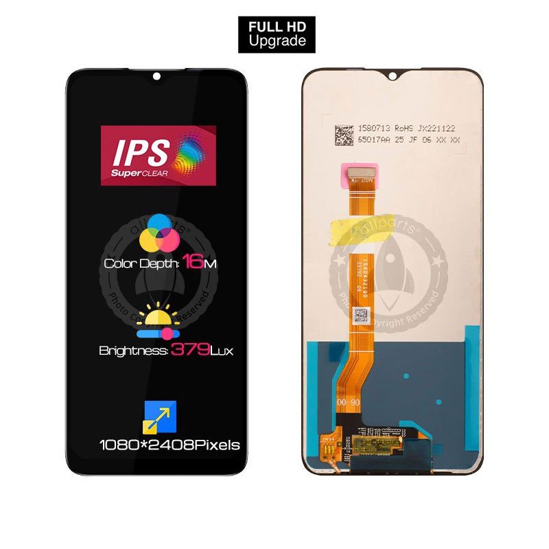 Allparts Display for Realme Narzo 50A Prime LCD Touch Screen Digitizer Replacement