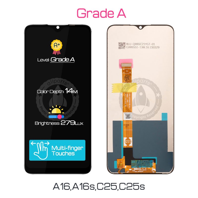 Allparts Display For Oppo A16 LCD Touch Screen Digitizer Replacement