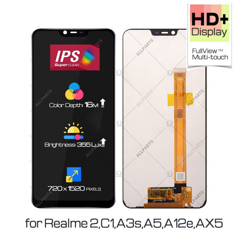 Allparts Display For Oppo A3s A12e Lcd Touch Screen Replacement