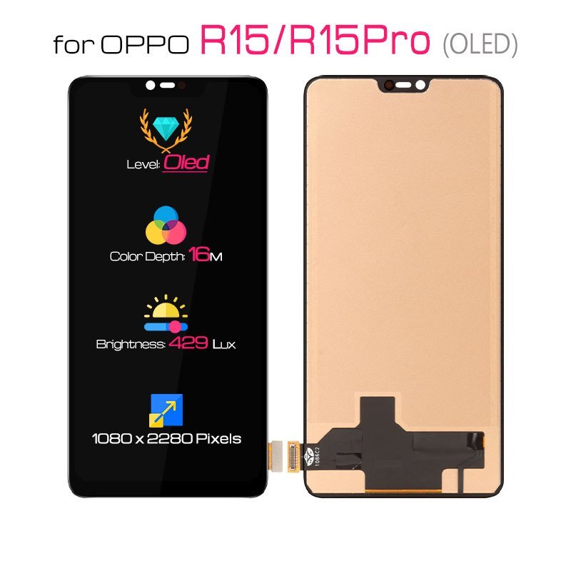 Allparts Display For Oppo R15 R15pro Lcd Touch Screen Digitizer Replacement