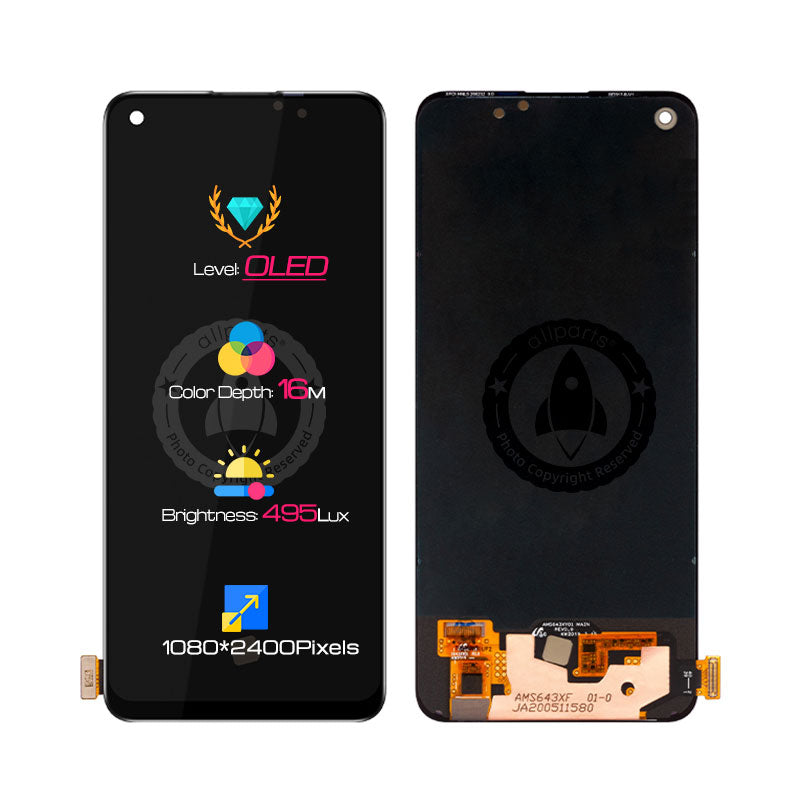 Allparts 6.43" Display For OPPO A74 4G Lcd Touch Screen Digitizer Replacement