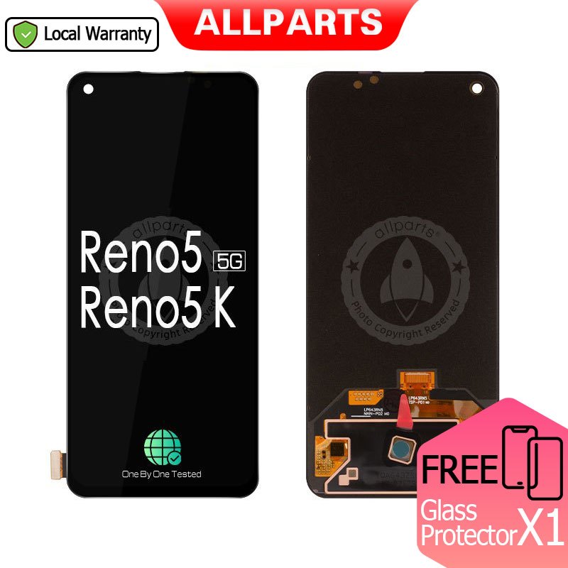 ALLPARTS Display for OPPO Reno 5 4G 5G LCD Touch Screen Digitizer Replacement Reno 5K