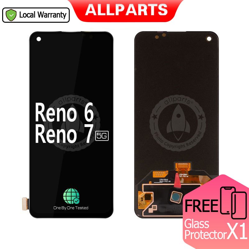 ALLPARTS Display for OPPO Reno 6 4G LCD Touch Screen Digitizer Replacement Reno 7 5G