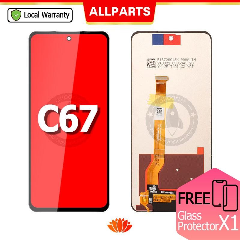 ALLPARTS Display for OPPO Realme C67 4G 5G RMX3890 LCD Touch Screen Digitizer Replacement