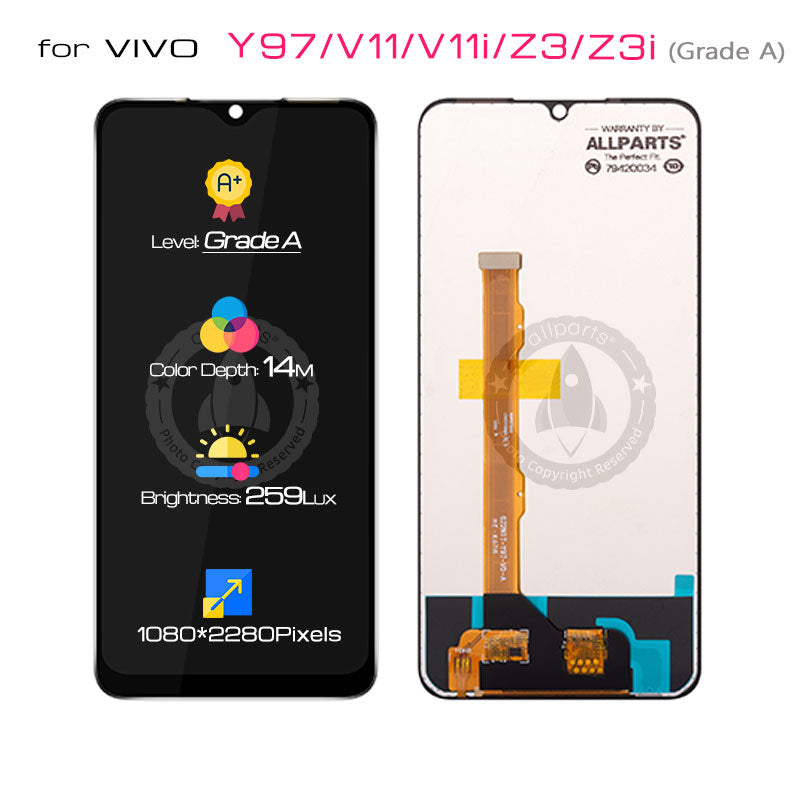 Allparts Lcd Touch Screen Digitizer Replacement 6.3 Inch Ips Display For Vivo V11i V11 Y97 Z3 Z3i