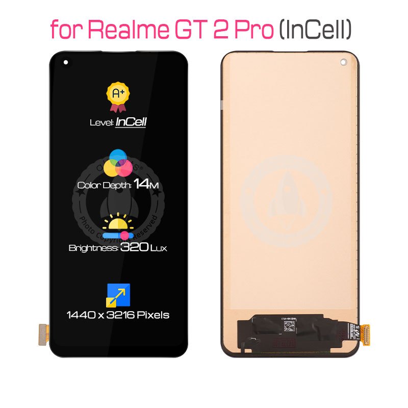 ALLPARTS INCELL Display for OPPO Realme GT 2 Pro LCD Touch Screen Digitizer Replacement RMX3301 RMX3300