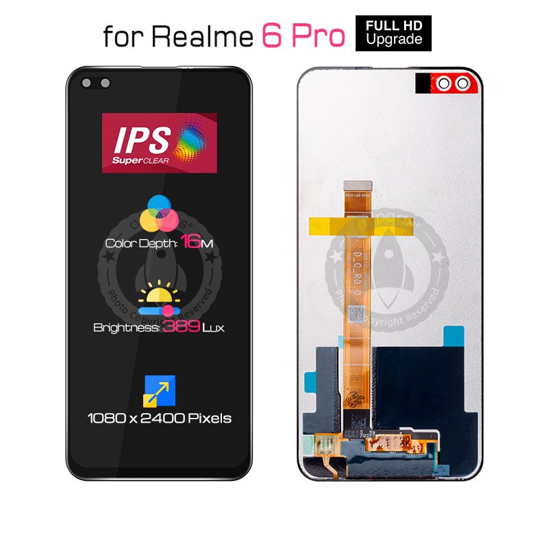 Display For Oppo Realme 6 Pro Lcd Touch Screen Digitizer Replacement