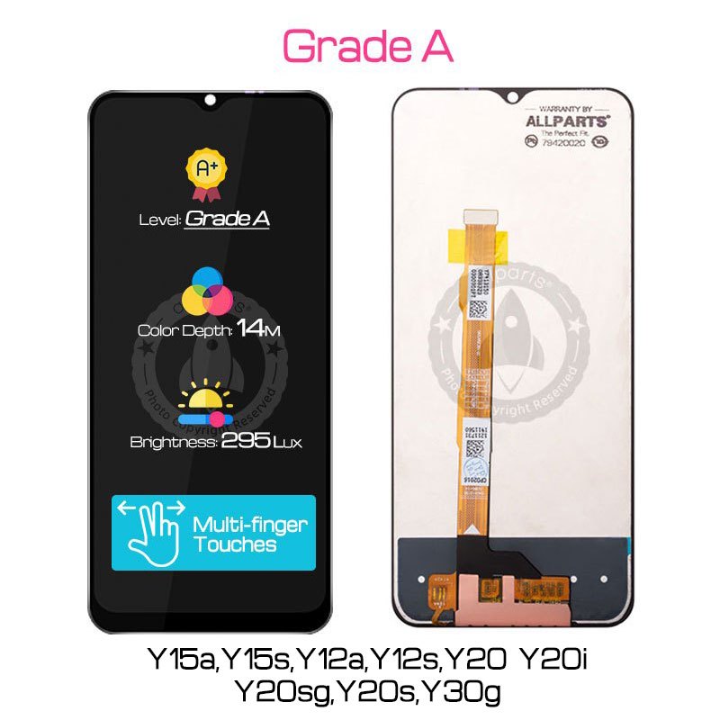 Allparts 6.51 Inch Display For Vivo Y20 Y20i Y20sg Y20s Y12a Y12s 2021 Lcd Touch Screen Digitizer Replacement