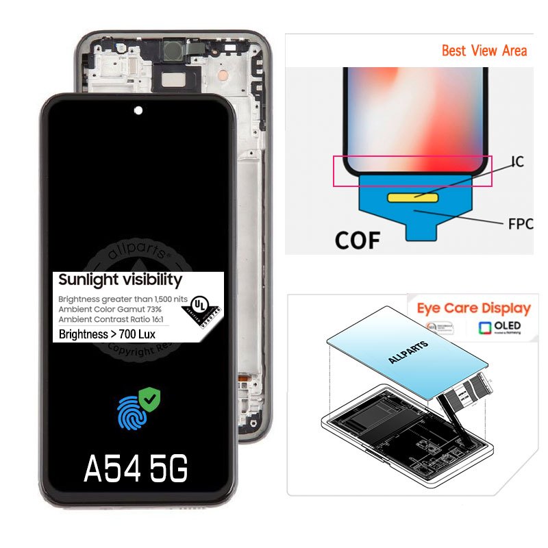 Display para sa Galaxy A54 5G LCD Touch Screen Digitizer Replacement With frame SM-A546