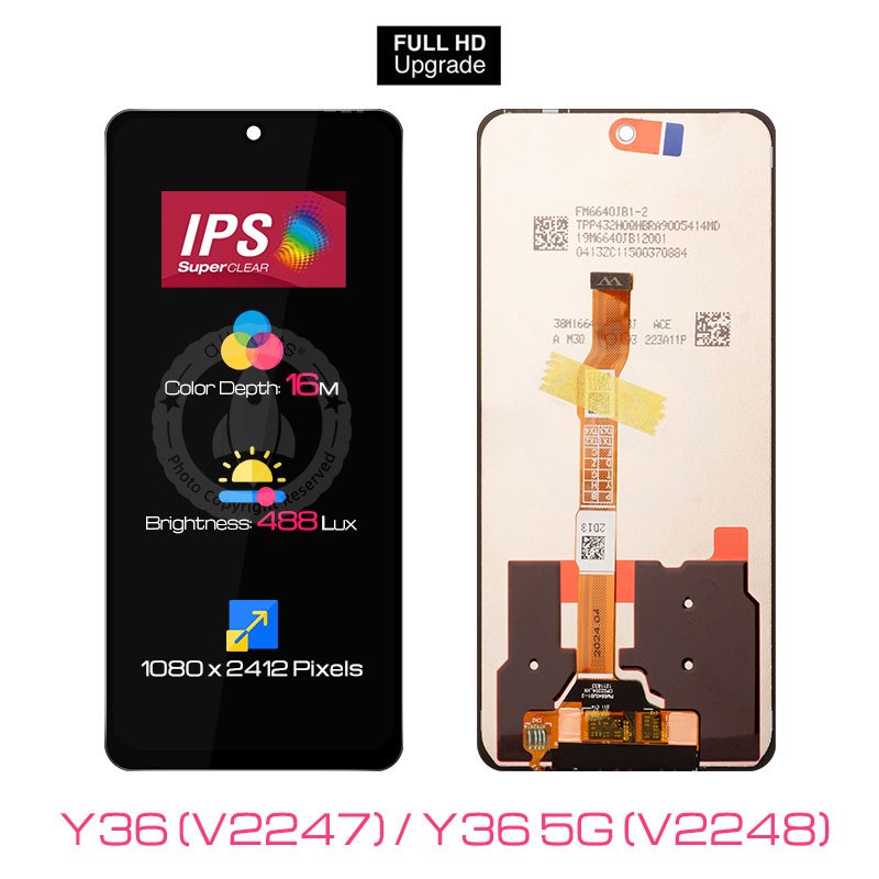 Display para sa VIVO Y36 4G 5G V2248 LCD Touch Screen Digitizer Replacement V2247 V2248
