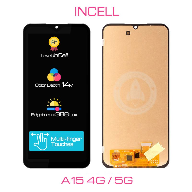 INCELL Display para sa Galaxy A15 4G 5G LCD Touch Screen Digitizer Replacement A155 A156B
