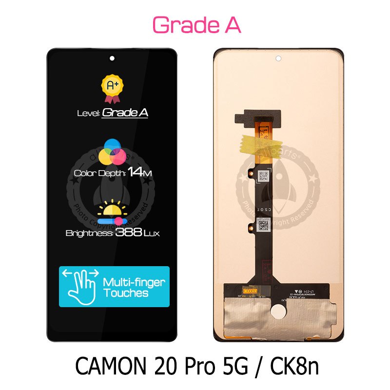 Display for Tecno Camon 20 Pro 5G LCD Touch Screen Digitizer Replacement