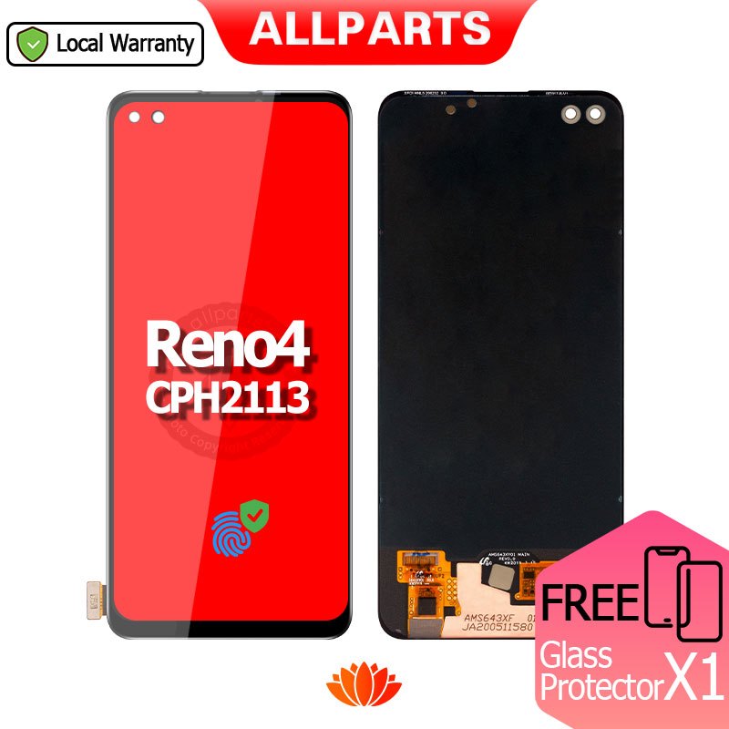ALLPARTS OLED Display for OPPO Reno 4 LCD Touch Screen Digitizer Replacement CPH2113