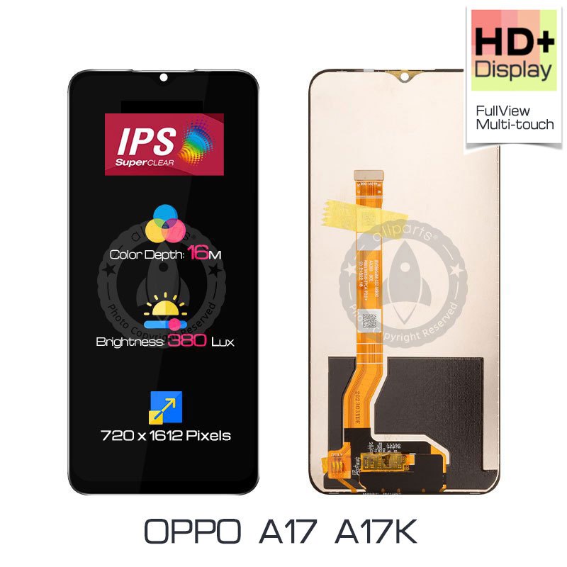ALLPARTS Display for OPPO A17 A17K LCD Touch Screen Digitizer Replacement