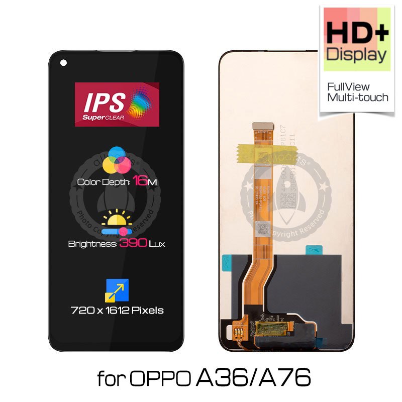 Allparts Display For Oppo A36 A76 Lcd Touch Screen Digitizer Replacement