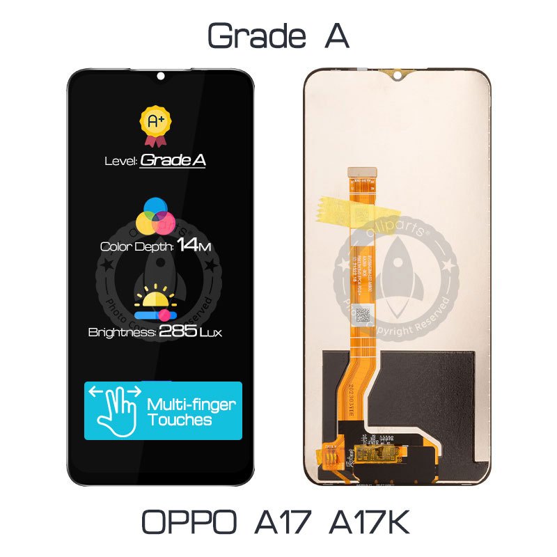 ALLPARTS Display for OPPO A17 A17K LCD Touch Screen Digitizer Replacement