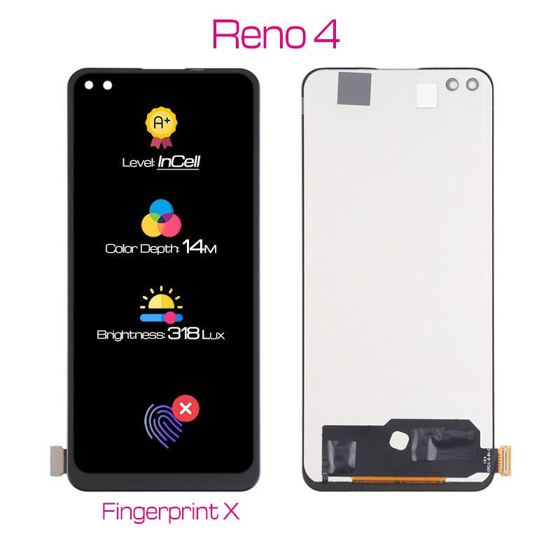 Allparts Incell Display For Oppo Reno 4 LCD Touch Screen Digitizer Replacement CPH2113