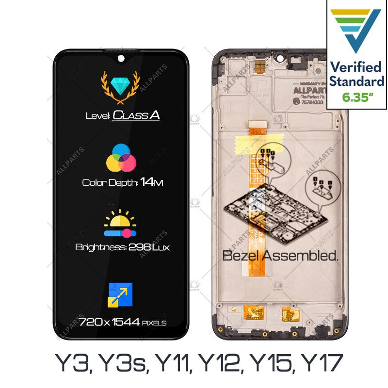 LCD Display for VIVO Y11 Y12 Y15 Y17 2019 Y3 Touch Screen Digitizer Assembly y15s V1901A