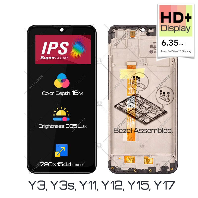 LCD Display for VIVO Y11 Y12 Y15 Y17 2019 Y3 Touch Screen Digitizer Assembly y15s V1901A