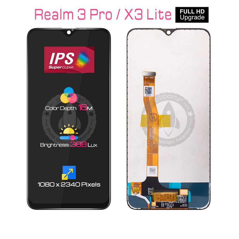 Allparts Lcd Touch Screen Digitizer Replacement Display For Oppo Realme 3 Pro / X Lite