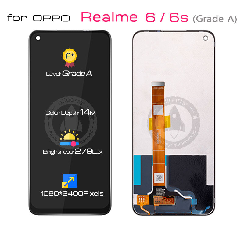 Allparts Display For Oppo Realme 6 6s 7 4g Lcd Touch Screen Digitizer Replacement