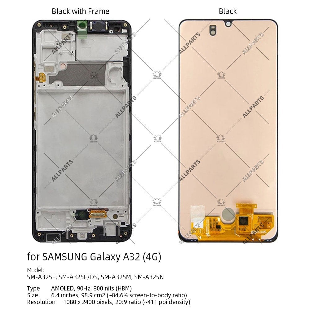 Allparts 6.5 Inch Display For SAMSUNG Galaxy A32 4G 5G M32 Lcd Touch Screen Digitizer Replacement A326 A325