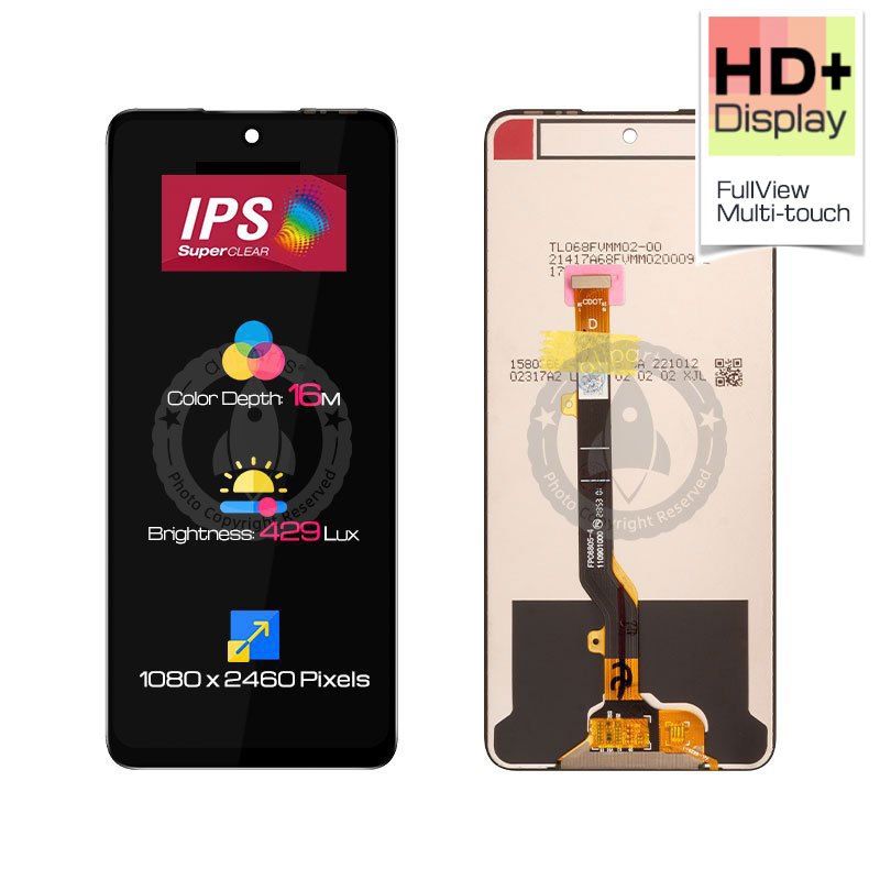 Allparts Display For Tecno Camon 17 Pro Cg8 Cg8h LCD Touch Screen Digitizer Replacement