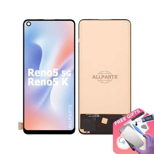 ALLPARTS Display for OPPO Reno 5 4G 5G LCD Touch Screen Digitizer Replacement Reno 5K