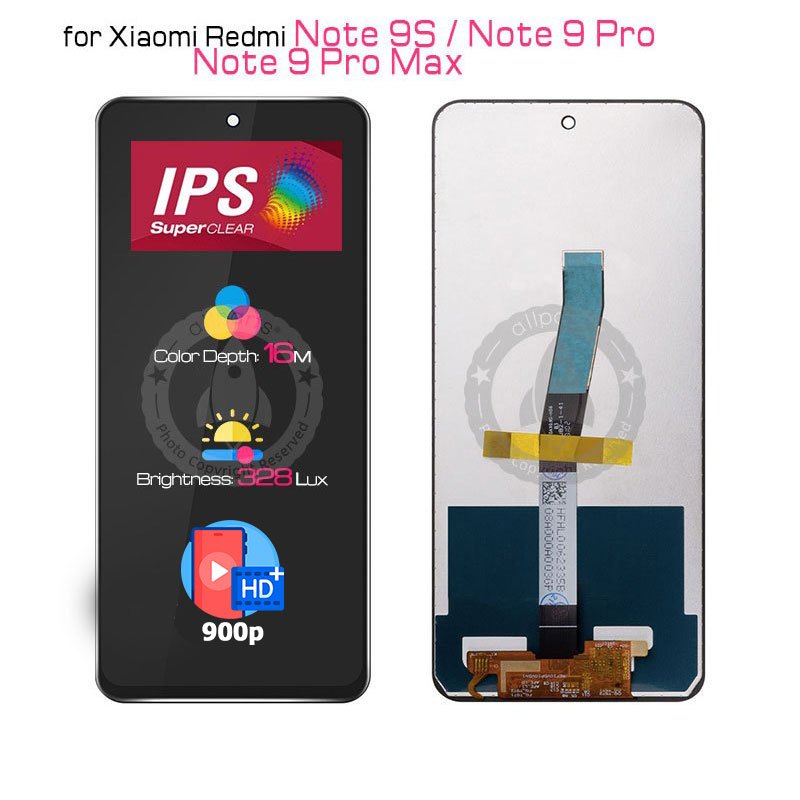 Allparts Display For Xiaomi Redmi Note 9s Note 9 Pro Lcd Touch Screen Digitizer Replacement
