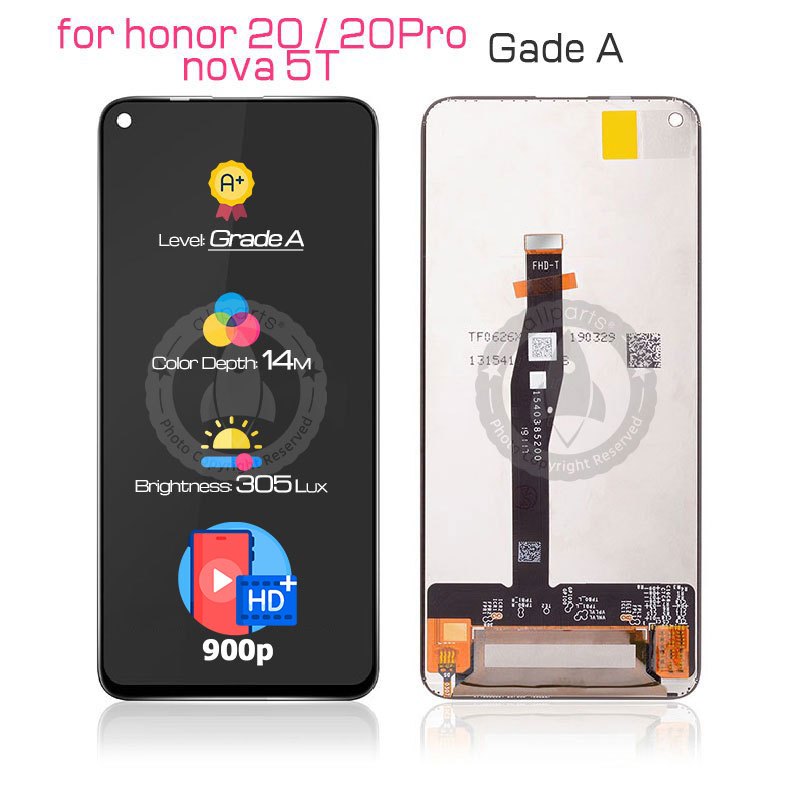 ALLPARTS Display For Huawei Nova 5T LCD Touch Screen Replacement YAL-L21 YAL-L41 Honor 20 Pro
