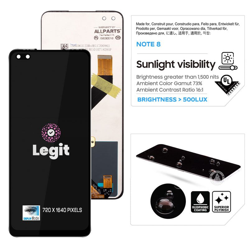 Allparts Lcd Touch Screen Digitizer Replacement 6.95 Inch Display For Infinix Note 8 X692