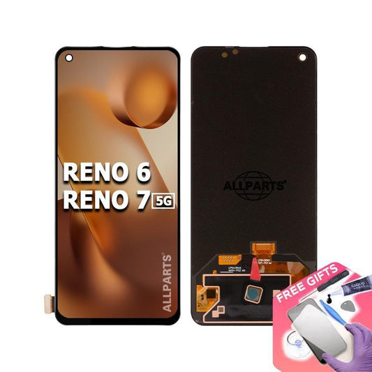 ALLPARTS Display for OPPO Reno 6 4G LCD Touch Screen Digitizer Replacement Reno 7 5G