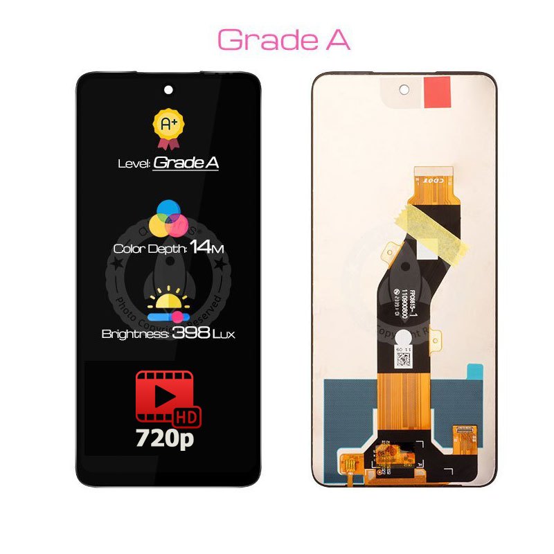 6.6" 90Hz Display para sa Tecno Spark Go 2024 LCD Touch Screen na Pagpapalit na may Frame