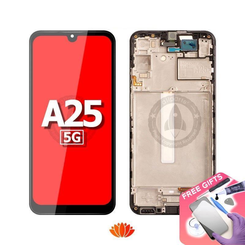 Display para sa Galaxy A25 5G LCD Touch Screen Digitizer Pagpapalit na may Frame A256B / A256E / A256U