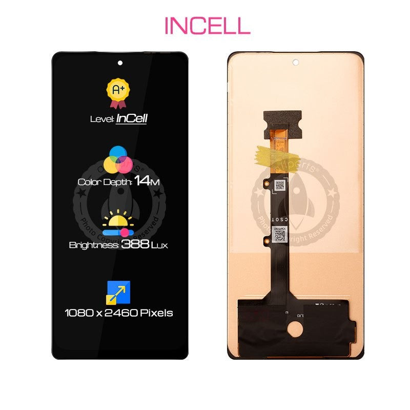 ALLPARTS Display for Tecno Pova 6 LCD Touch Screen Digitizer Replacement Not Supporting Fingerprint