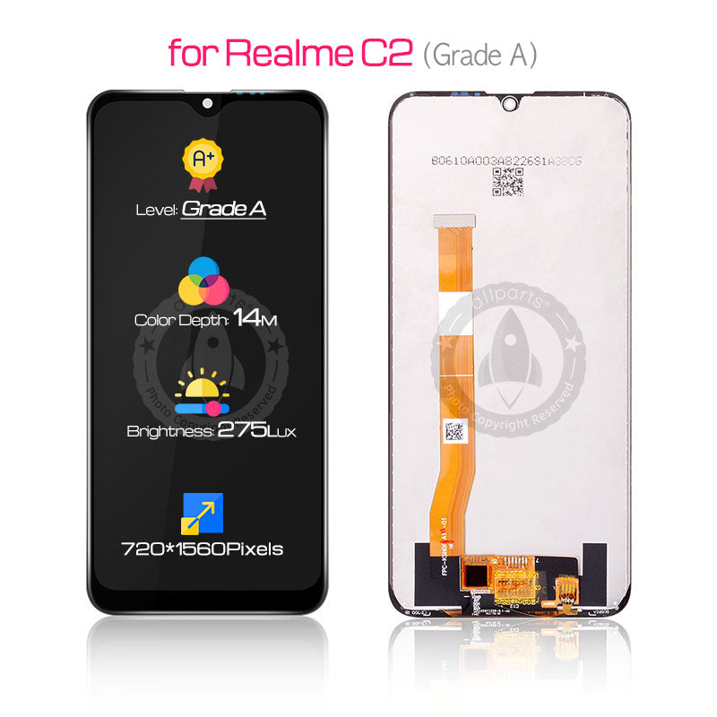 Allparts Display For Oppo Realme C2 Lcd Touch Screen Digitizer Replacement