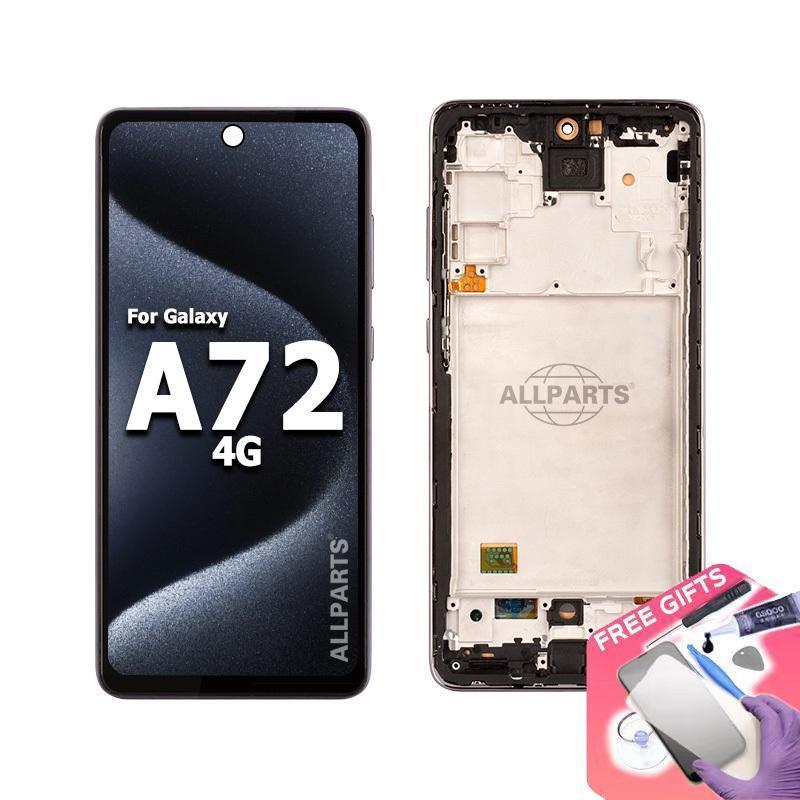 AMOLED Display for Galaxy A72 4G SM-A725 LCD Touch Screen Digitizer Replacement With frame