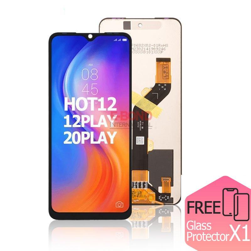 Display for INFINIX  Hot 12 20 Play LCD Touch Screen Digitizer Replacement  X6817 X6816C