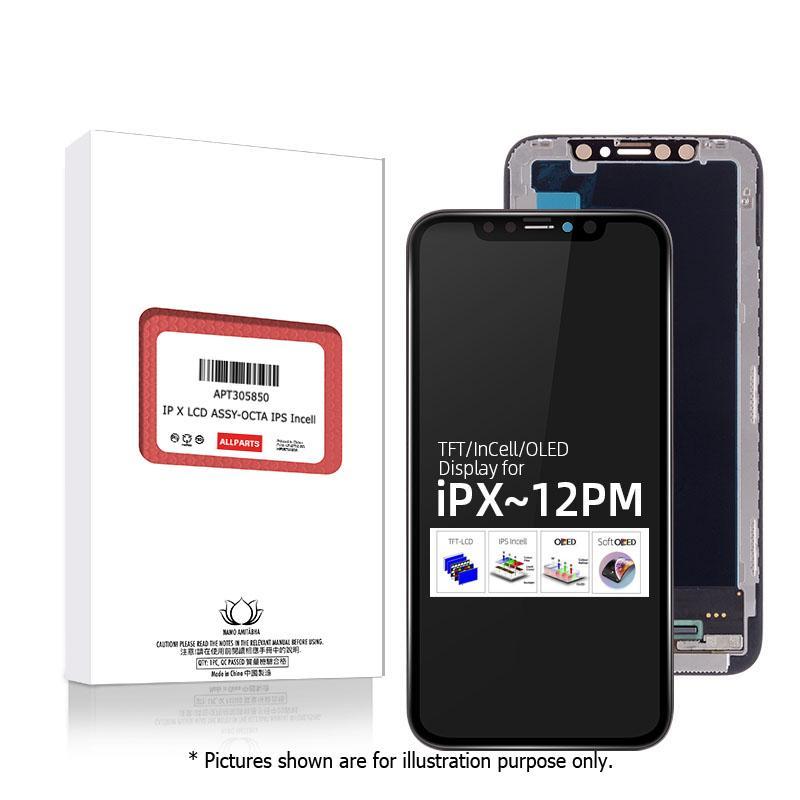 Allparts FHD Display For Ip X Xr Xs Max 11 12 Pro Max LCD Touch Screen Digitizer Replacement