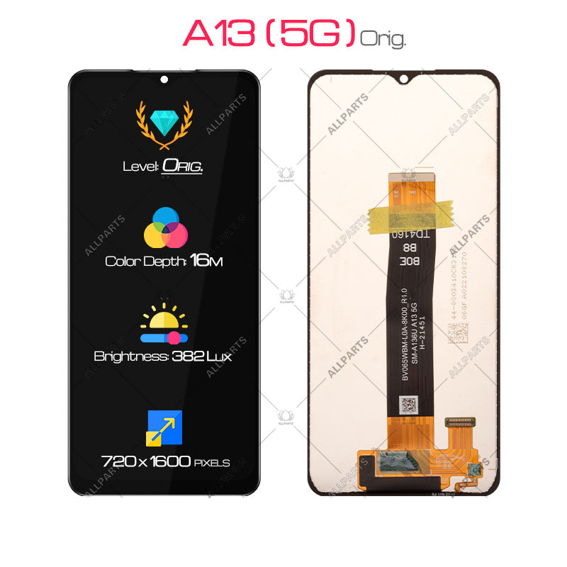 Allparts Display For Galaxy A13 4G 5G Lcd Touch Screen Digitizer Replacement A135 A136